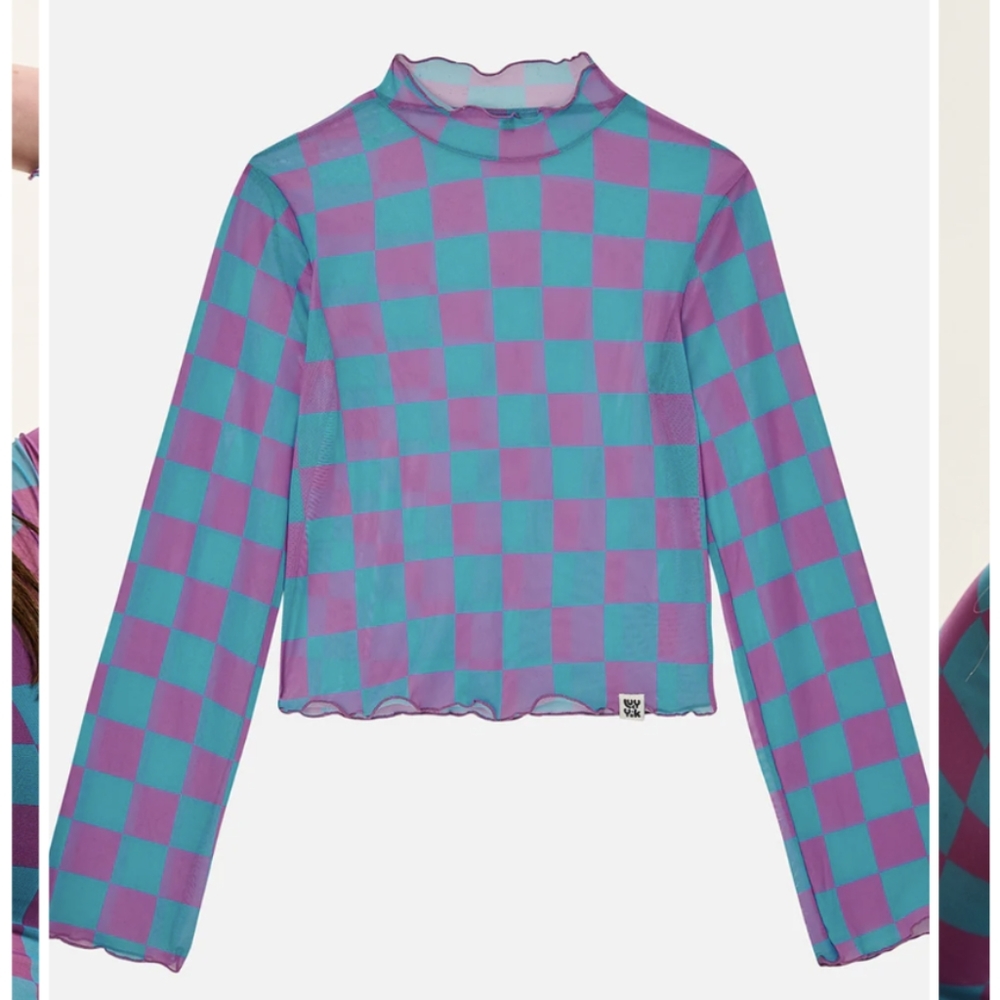 Perrie long sleeve top - recycled polyester - Harmon check